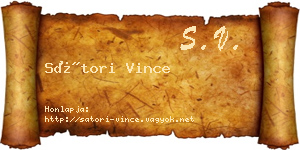 Sátori Vince névjegykártya